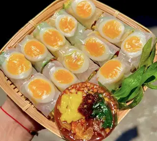 Hình ảnh Bánh tráng dẽo cuốn lòng đào