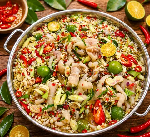 Hình ảnh Chân Gà Sả Tắc & Súp Ghẹ Farci - Bếp Nhà Pu - Đường 103-TML