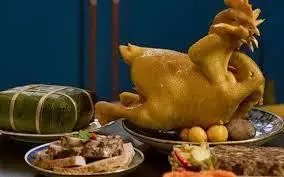 Hình ảnh Gà Cúng Nguyên Con( Lộc Phát ) (Tặng kèm Cháo - Gỏi)