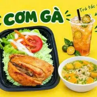 Hình ảnh Cơm má đùi sốt tẩm tỏi - canh - trà tắc
