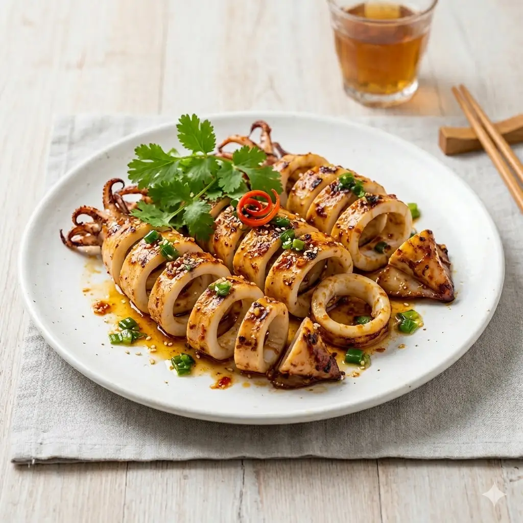Hình ảnh Mực nướng sa tế