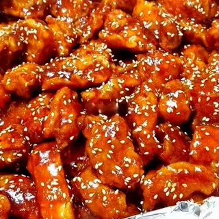 Hình ảnh Gà viên chiên sốt ngọt hoặc cay