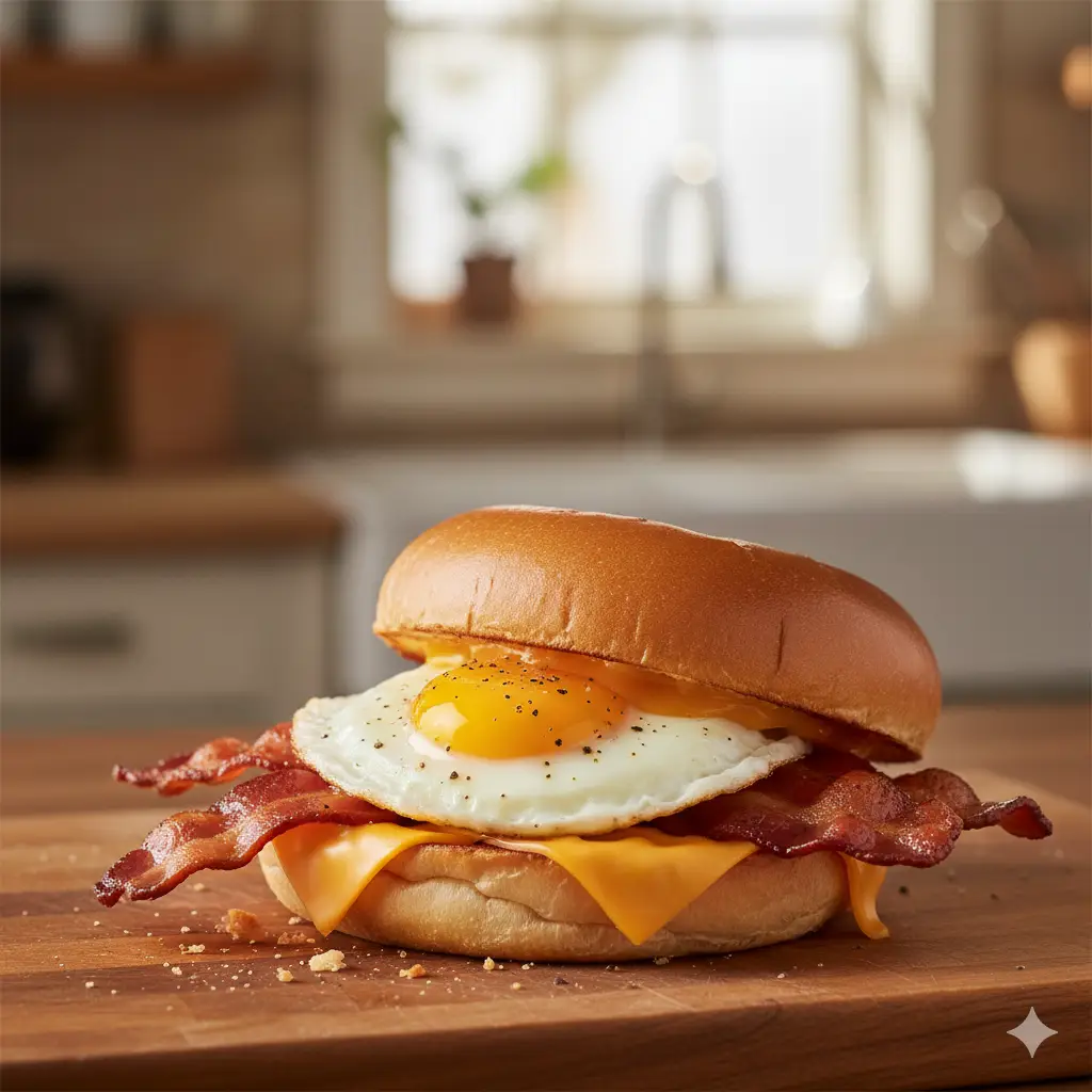 Hình ảnh Combo burger 2 trứng - xúc xích - phô mai