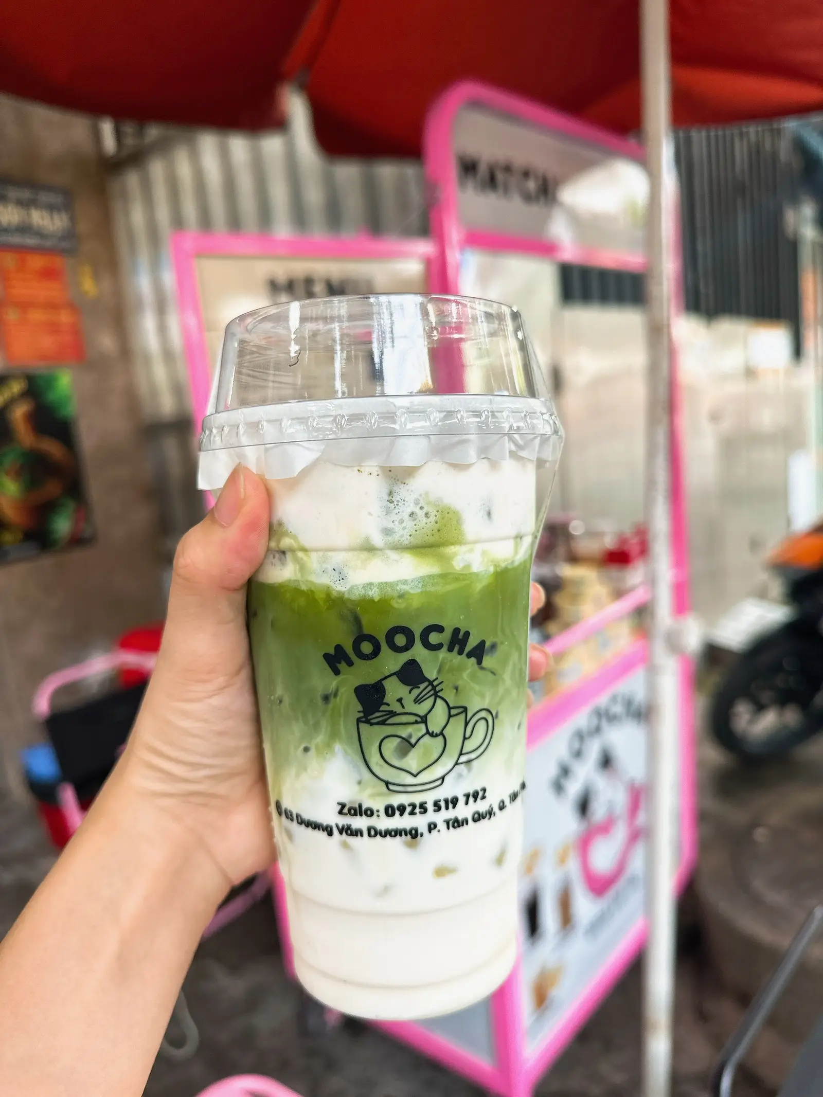 Hình ảnh Matcha latte kem muối