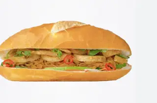 Hình ảnh Bánh mì bì sườn chay