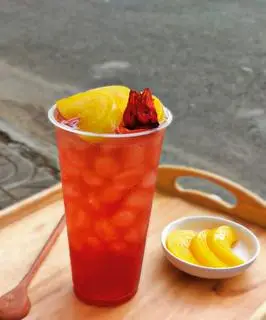 Hình ảnh Trà hibicus đào