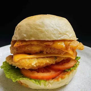 Hình ảnh Burger gà 2 tầng - double crispy and cheese