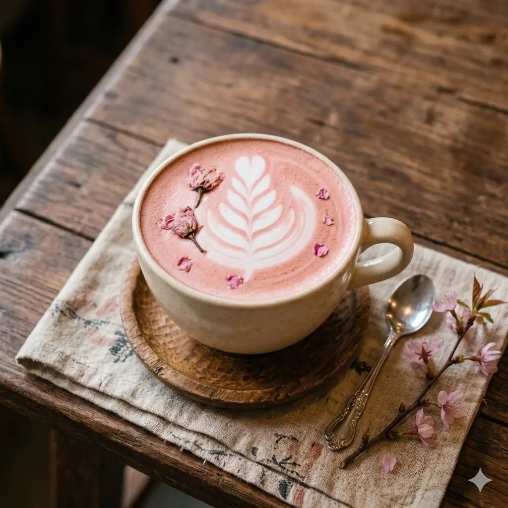 Hình ảnh Sữa đào latte