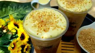 Hình ảnh Trà sữa kem trứng dừa nướng 