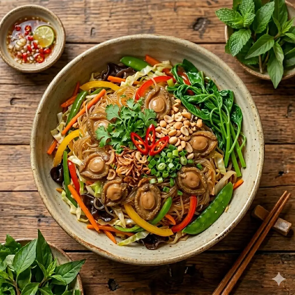 Hình ảnh mì trộn nem chua