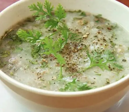 Hình ảnh Cháo thịt bằm thêm tim