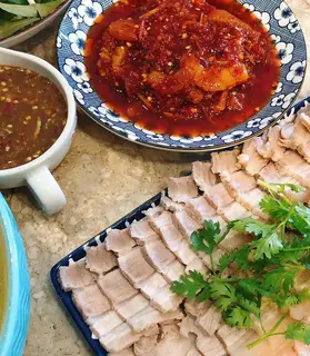 Hình ảnh Cơm thịt luộc mắm nêm