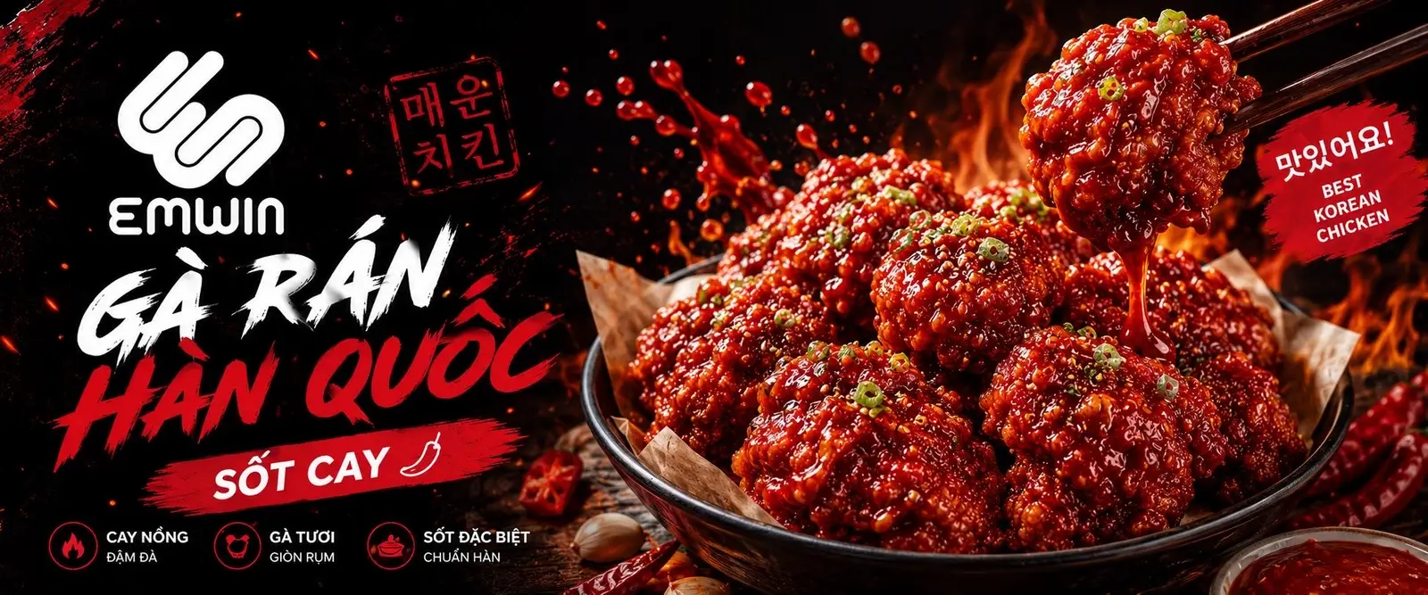 Hình ảnh Gà Sốt Cay & Trà Trái Cây Emwin - Trần Xuân Soạn