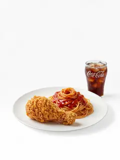 Hình ảnh 1 gà giòn + 1 mỳ ý + 1 coca