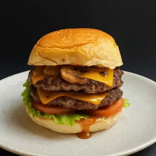 Hình ảnh Burger bò 2 tầng - double patty and cheese