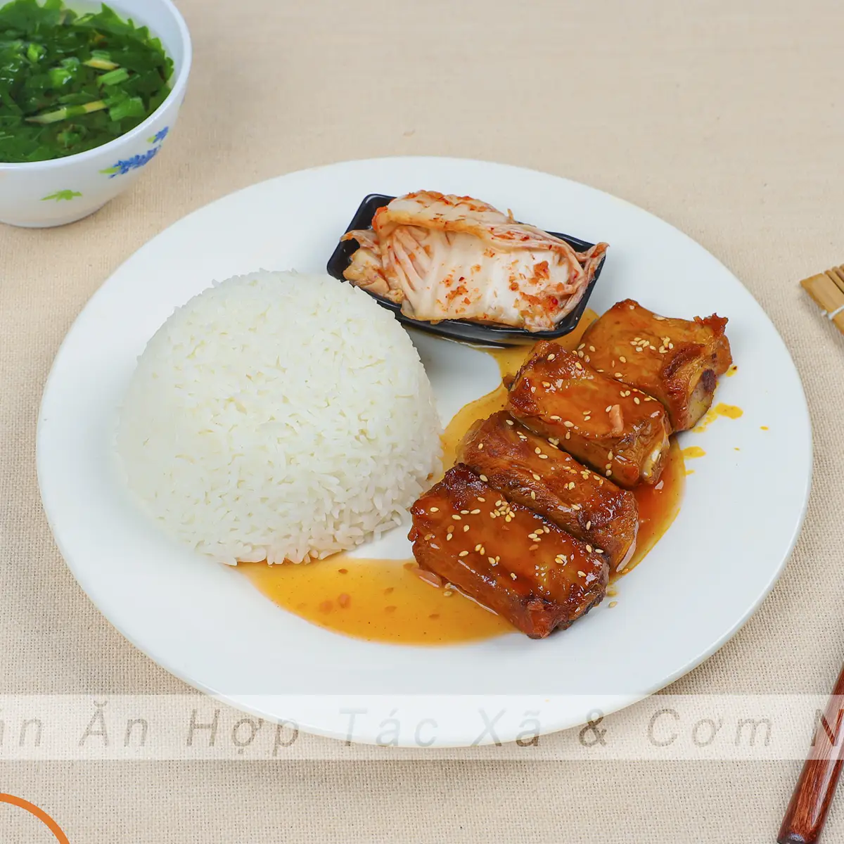 Hình ảnh Cơm Trắng Sườn Sốt  BBQ