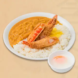 Hình ảnh Cơm cà ri tôm tempura trứng onsen