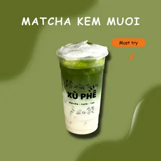 Hình ảnh Matcha latte kem muối