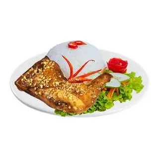 Hình ảnh Cơm gà sốt mắm tỏi