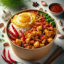 Hình ảnh Mì trộn gà viên chiên
