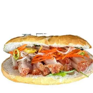 Hình ảnh Bánh mì heo quay da giòn