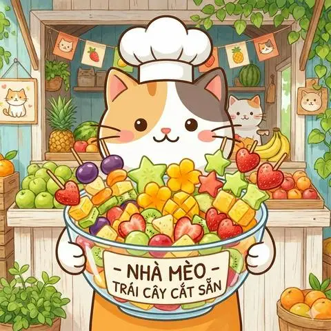 Hình ảnh Trái Cây Cắt Sẵn - Nhà Mèo - Nguyễn Thị Minh Khai 