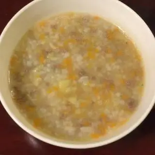 Hình ảnh Cháo thăn bò hầm cà rốt - khoai tây