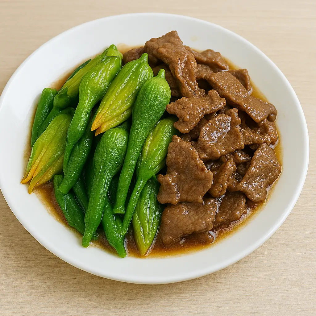 Hình ảnh Bò xào bí nụ