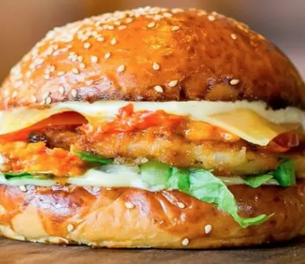 Hình ảnh Hamburger gà trứng
