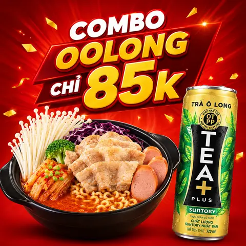 Hình ảnh Combo Mì Kim chi Gogi + OOLONG
