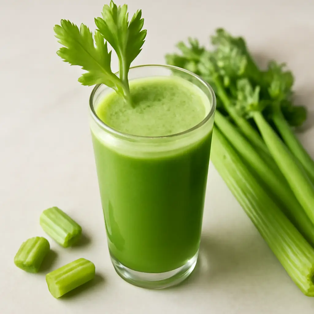 Hình ảnh Cần tây, kale, thơm, táo, bí xanh