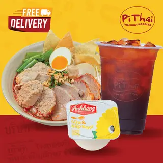 Hình ảnh Combo 1: 1 hủ tiếu tomyum thập cẩm + 1 trà chanh thái + 1 pudding bắp/sữa chua