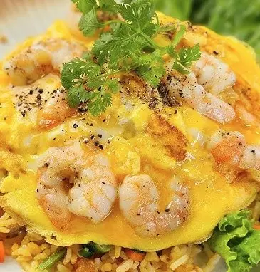Hình ảnh Cơm tôm phủ trứng