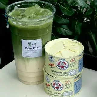 Hình ảnh Matcha latte sữa gấu