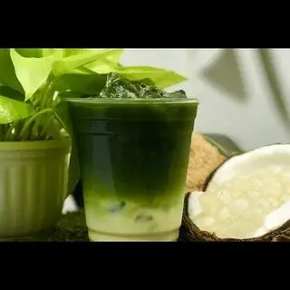Hình ảnh Rau má đậu xanh - Ly vừa