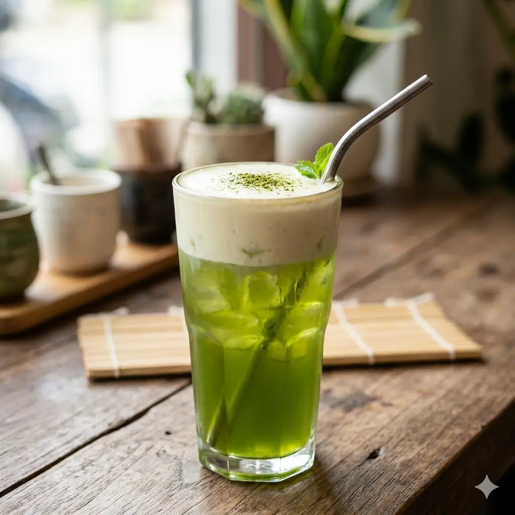 Hình ảnh Lục trà kem macchiato