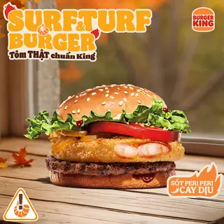 Hình ảnh Burger Bò Nướng Tôm Giòn cỡ vừa