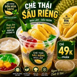 Hình ảnh Chè Thái sầu riêng nhà làm siêu ngon mustry