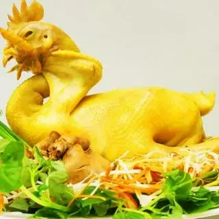 Hình ảnh Gà cúng nguyên con cháo gỏi