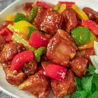 Hình ảnh Cơm sườn xào chua ngọt