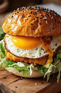 Hình ảnh Hamburger trứng