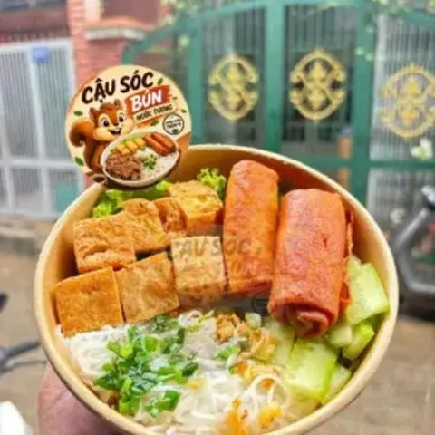 Hình ảnh Bún chả giò - đậu hũ