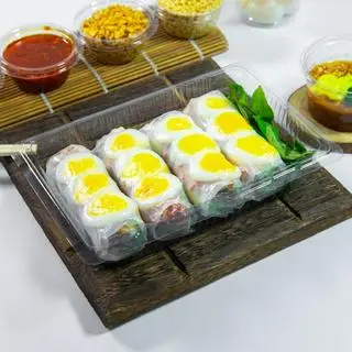 Hình ảnh Bánh tráng phơi sương cuốn dẻo tóp mỡ