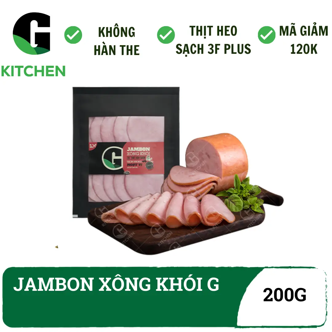 Hình ảnh Jambon xông khói G Kitchen 200g