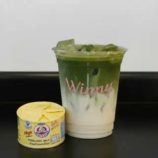 Hình ảnh Matcha latte sữa gấu