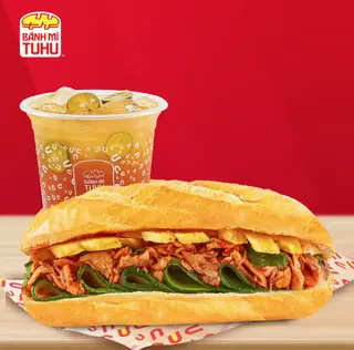 Hình ảnh Combo bánh mì gà - Đồ uống