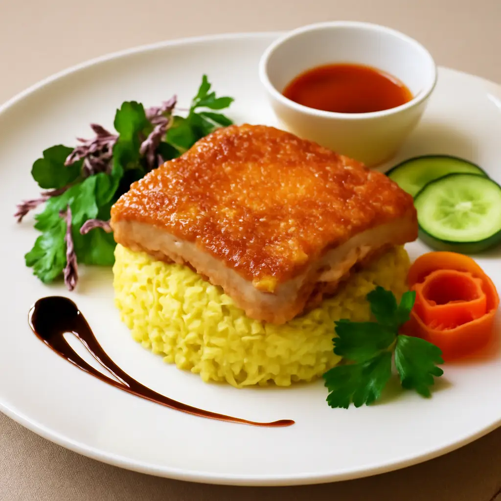 Hình ảnh Cơm thịt heo chiên xù