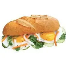 Hình ảnh Bánh mì ốp la 2 trứng tặng nước suối