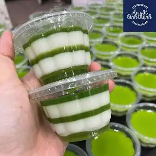 Hình ảnh 1 rau câu Flan lá dứa phô mai