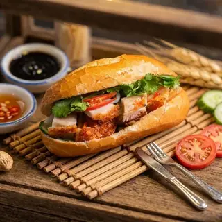 Hình ảnh Bánh mì heo quay đặc biệt - Pepsi